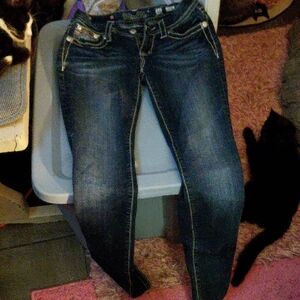 MISS ME Women's Blue Jeans  SIZE 25X38 Excellent Condition,standard Skinny